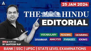 The Hindu Editorial Analysis  The Hindu Vocabulary by Santosh Ray  Bank SSC amp Railway Exams [upl. by Sileray]