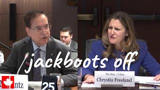 Freeland LOSES IT when urged to quottake the JACKBOOTS off the necks of Canadiansquot [upl. by Nethsa960]