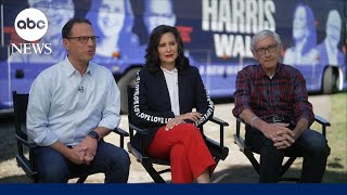 3 Democratic governors predict Harris will win key ‘blue wall’ states [upl. by Ecnatsnok127]