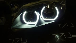 BMW e90 e91 e92 Angel Eyes DRL by TAU tech [upl. by Okajima]