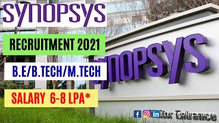 Synopsys Recruitment 2022  Technical Engineering Intern  BE BTech MTech  Electronics Geek [upl. by Mather464]