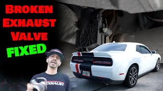 How to FIX Broken Exhaust VALVE Dodge Charger and Challenger  Mid muffler delete [upl. by Tulley]