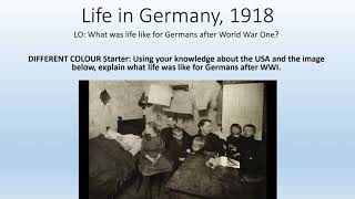 Germany Unit 1 Lesson 1 The end of WWI [upl. by Gaidano182]