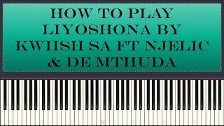 Kwiish SA Ft NjelicMalumnatorDe Mthuda  Liyoshona  piano tutorial [upl. by Bethanne]