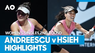 Bianca Andreescu vs SuWei Hsieh Match Highlights 2R  Australian Open 2021 [upl. by Goar536]