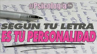 Dime cómo es tu letra y te diré cómo eres Psicologia [upl. by Staley]