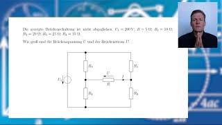 Übungsaufgabe  Spannung am Widerstand im Brückenzweig a231 [upl. by Pasol]