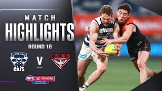 Geelong Cats v Essendon Highlights  Round 18 2023  AFL [upl. by Ahsahtan]