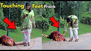 Touching People on Feet Prank  Funny Reactions  LahoriFied Pranks [upl. by Costa481]