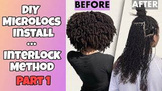 DIY MICROLOCS INSTALL  Interlock Method  Starter Locs  Part 1 [upl. by Lidstone800]