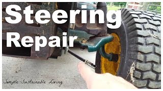 How to Fix the Steering on a YardMan MTD or TroyBuilt Tractor ball joint replacement [upl. by Ahsat493]