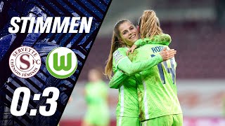 quotSelbst das Leben schwer gemachtquot  Stimmen  UWCL  Servette Genf  VfL Wolfsburg 03 [upl. by Esinned]