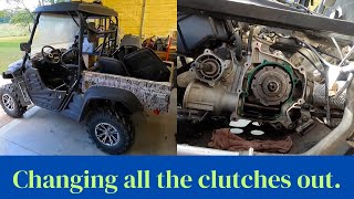 Replacing all the Clutches on a Cub Cadet challenger 500 Part 2 Massimo Bennche HiSun Coleman [upl. by Hasheem]