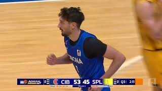 AdmiralBet ABA League 202425 highlights Round 8 Cibona  Split 9112024 [upl. by Ydiarf]