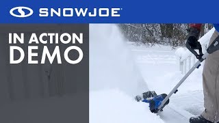 24VSS10  Snow Joe Cordless 24Volt 10Inch Cordless Snow Shovel  Live Demo [upl. by Noerb]