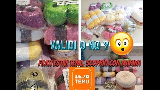 🧶 NUOVO ACQUISTO SU TEMU 😍 Filati Estivi per 150 euro VALIDI O NO scoprili con me 🥰 [upl. by Isman]