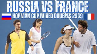 2009 HOPMAN CUP RUSSIA VS FRANCE  MIXED DOUBLES TENNIS [upl. by Adleremse774]