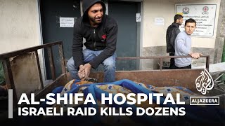 War on Gaza Israeli raid on alShifa Hospital kills dozens [upl. by Renato]