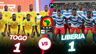 TOGO 1 VS LIBERIA 1  ELIM CAN MAROC 2025 [upl. by Dlonyer]