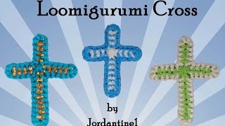 Cross Loomigurumi Amigurumi Crochet Rainbow Loom Band Hook Only Easter Quick Easy [upl. by Llehsram]