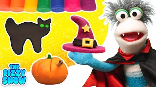 Fizzy amp Phoebe Make DIY Halloween Play Doh Decoration  The Fizzy Show Videos [upl. by Miki383]