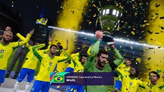 eFootball PES 2021 Copa America 2024 Brazil PS5 Copa America Final vs Chile Full Manual 🎮 [upl. by Lanrev]