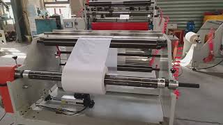 automatic laminating slitting machine connecting to calender used as unwinder rewinder [upl. by Alexa213]