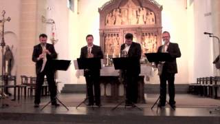 Blattwerk SaxophonQuartett »Badinerie» Johann Sebastian Bach [upl. by Anahsohs441]