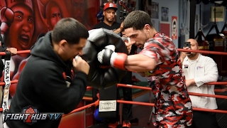 Danny Garcia putting in solid work on the body shield A sign of things to come in Thurman fight [upl. by Daffi586]