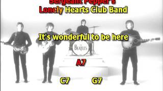 Sergeant Peppers Lonely Hearts Club Band Beatles best karaoke instrumental lyrics chords [upl. by Yecal222]