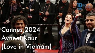 Cannes 2024  Punjabi film star Avneet Kaur walks the Red Carpet here for All We Imagine as Light [upl. by Granese]