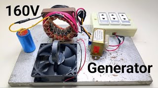 160V Free energy motor generator 56KW power full electricity generator Use copper coiltransformer [upl. by Laehpar]