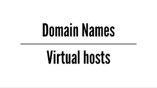 Che differenza cè tra Nomi di Dominio e Virtual Hosts [upl. by Tennaj]