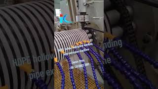 HDPE hollow wall spiral winding pipe extrusion machineJason Zhou86 138 6983 3661 [upl. by Nimaj]