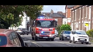 DRIVER TRAINING SFRS Driver Training pump responding in Shrewsbury  Fire engines and officers [upl. by Ardnasella]