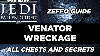 VENATOR WRECKAGE  All CHESTS and SECRETS locations  Guide   Star Wars Jedi Fallen Order [upl. by Sylvanus]