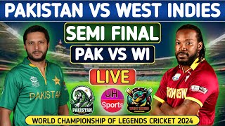 Pakistan Champion Vs West Indies Champion Live Semifinal Match World Championship of Legends Cricket [upl. by Ai]