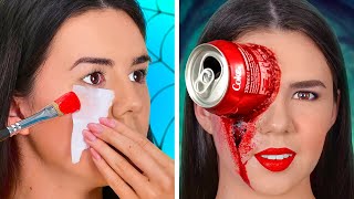 BEST HALLOWEEN DIY CRAFTS 🎃 School Art 🎨 Easy Ideas to the Best Makeup and Costume by 123 GO [upl. by Ybbor]