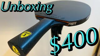 UNBOXING 400 CARBON FIBER PING PONG PADDLE Killerspin Stilo7 SVR [upl. by Freya]