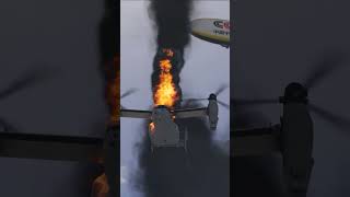 V22 Osprey loses power and crashes on highway [upl. by Accemahs]