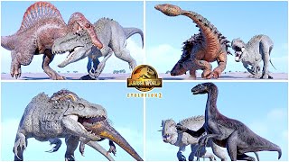 Indominus REX Death Animations by All Dinosaurs 🦖 Jurassic World Evolution 2 Dinosaurs Fight Club [upl. by Selda]