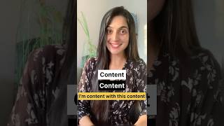 Heteronyms ‘content’ amp ‘content’ difference youtubeshorts shorts heteronyms [upl. by Hayila811]