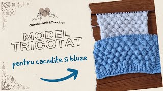 Model Tricotat pentru Caciulite si Bluze [upl. by Ahsaek]