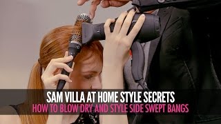 How To Style Side Swept Bangs  Side Sweeping Fringe Tutorial [upl. by Abibah]