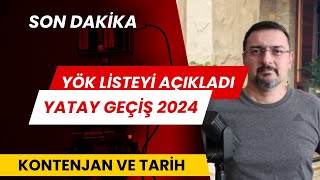 SON DAKİKA YÖK ÜNİVERSİTELERİN YATAY GEÇİŞ TAKVİM VE KONTENJANINI YAYIMLADI [upl. by Lekkim]