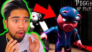 REACTING TO PghLFilms PIGGY RP MOVIEGeorge Pig Roblox [upl. by Refynnej]