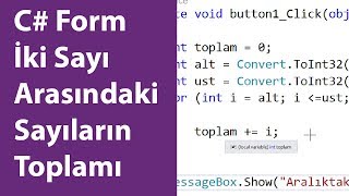 C İki Sayı Arasındaki Sayıların Toplamı Form [upl. by Rogerson]