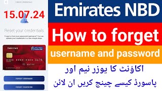 Emirates nbd forgot user id and password Emirates nbd ka username password Kais change Karen [upl. by Sapienza]