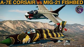 A7E Corsair II vs Mig21bis Fishbed Dogfight  DCS WORLD [upl. by Aicirtak890]