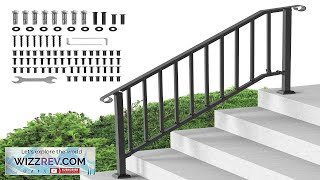 VEVOR 56 Step Handrails for Outdoor for Seniors Porch Deck Black Retro Review [upl. by Meela958]